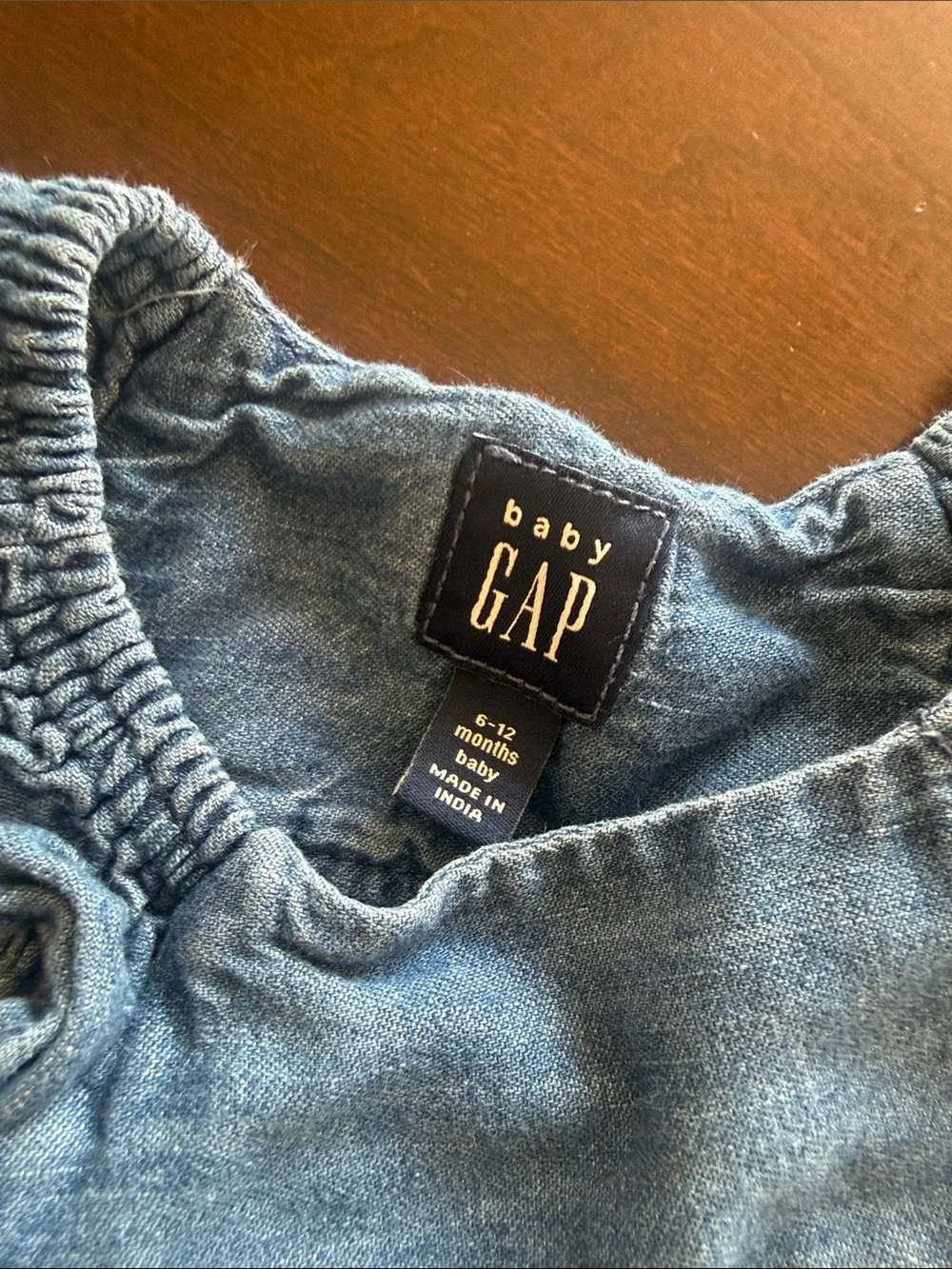 GAP darkwash jean Chambray Eyelet Dress with Bloomers